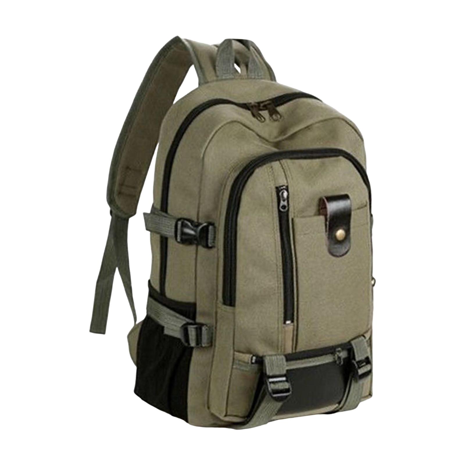 Canvas Backpack Casual - Grote canvas reistas met laptopvak, geschikt